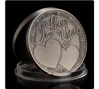 REIWAN Commemorative Coin I Love You More Than I Can Say Romance Couple Collection Gifts Commemorative Coin