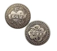 REIWAN Commemorative Coin Love Or Hate Decision Coin Challenge Coins Silver Plated Collectible Coin Commemorative Coins Collection Souvenir Gift