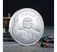 REIWAN Commemorative Coin President Trump Donald Trump Commemorative Coins Silver Plated Challenge Coin Collectible Coin Souvenir Gift