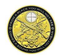 REIWAN Commemorative Coin U.S. Sniper Challenges Coin Gold Plated Commemorative Coin Collection Gifts