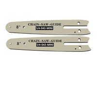 Reiwosee Chainsaw Guide Bar 2-Pack 8-Inch 24cm Chain Guide Plate for 8 Inch 1/4 Mini Handheld Chainsaw Length 31cm Wear-Resistant Metal Chainsaw Bars Garden Design Woodworking Replacement Part