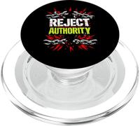 Reject Authority - Anti Establishment Punk Rock Graphic PopSockets PopGrip for MagSafe