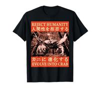Reject Humanity Evolve into Crab - Japanese Crab Vintage T-Shirt