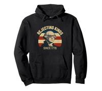 Rejecting Kings George Washington USA Flag 4th Of July Men Pullover Hoodie