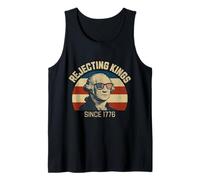 Rejecting Kings George Washington USA Flag 4th Of July Men Tank Top