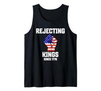 Rejecting Kings Since 1776 4th of July USA Flag Resist Fist Tank Top