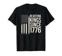Rejecting Kings Since 1776 American Flag Independence Design T-Shirt