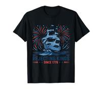 Rejecting Kings Since 1776 American Flag USA 4th Of July T-Shirt