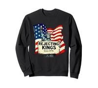 Rejecting Kings Since 1776 American USA Flag 4th Of July Men Sweatshirt