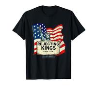 Rejecting Kings Since 1776 American USA Flag 4th Of July Men T-Shirt