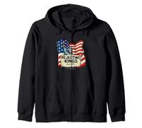 Rejecting Kings Since 1776 American USA Flag 4th Of July Men Zip Hoodie