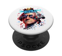 Rejecting Kings Since 1776 Cool Vintage No Kings 4th of July PopSockets Adhesive PopGrip