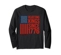 Rejecting Kings Since 1776 Distressed American Flag Patrioti Long Sleeve T-Shirt