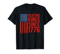 Rejecting Kings Since 1776 Distressed American Flag Patrioti T-Shirt