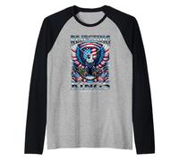 Rejecting Kings Since 1776 Patriotic USA Flag 4th of July Raglan Baseball Tee
