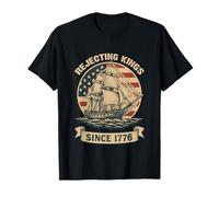 Rejecting Kings Since 1776 Patriotic Vintage USA Flag 4 July T-Shirt