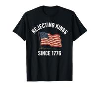 Rejecting Kings Since 1776 Vintage American Flag Patriotic T-Shirt