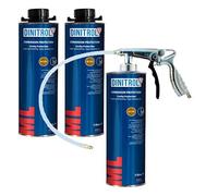 REJEL 3 x DINITROL ML3125 RUST PROOFING CAVITY WAX 1LITRE + SPRAY GUN BOX SECTION DOOR