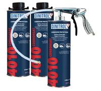 REJEL DINITROL HIGH TEMPERATURE CLEAR WAX 3 x 1 Litre CANS (with Schutz style screw cap) and 1 x Schutz spraygun