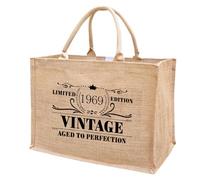 ReJiechu 1975 Vintage Jute Tote Bag for Mom, 50th 51th 52th 53th 54th 55th 56th 57th 58th 59th Birthday Gifts for Women