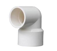 REJNHO 1pc PVC 90 Degree Elbow Reducer Fitting - 25-110mm, for Garden, Aquarium, Plumbing, and DIY Projects(White,50x20mm)