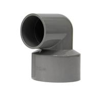 REJNHO 1pc PVC 90 Degree Elbow Reducer Fitting - 25-110mm, for Garden, Aquarium, Plumbing, and DIY Projects(Gray,90x50mm)