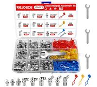 REJOECE 153Pcs Grease Nipples Assorted Kit, Metric Hydraulic Grease Fittings M6 M8 M10 Straight, 90 Degree, 45 Degree Angled, Ideal for Automotive, Agricultural, Industrial Machiner