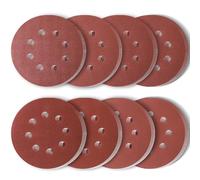 REJOECE 40 Pieces 125mm Sanding Discs, 8 Hole 5 Inch Round Sanding Discs Pads, Hook and Loop Sanding Discs for Orbital Sander Discs P2000/P1500/P1200/P1000/P800/P600/P400/P320 Mixed Grit