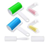 REJOECE 6 Pcs Reusable Lint Roller, Portable Washable Sticky Clothes & Pet Hair Roller, Working On Couch, Pets, Clothes, Carpets