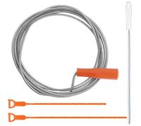 REJOECE Drain Unblocker Tool with Handle 5M*6mm, Professional Kitchen Sink Unblocker Tool, Plumbers Snake Drain Unblocker, Flexible Plug Unblocker Gadget Drain Hair Remover Drain Auger Plumbing Snake