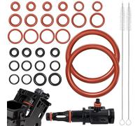 REJOECE Pack of 30 Gaskets, O-Ring Maintenance Kit, Maintenance Kit, O-Ring, Compatible with Support Valve, Steam Valve, Brewing Group, Suitable for Door Trim Clips