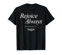 Rejoice Always Christian Inspirational Value Graphic T-Shirt