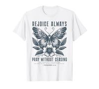 Rejoice Always Pray Without Ceasing Christian Bible Verse T-Shirt