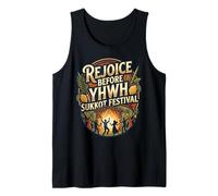 Rejoice Before YHWH Colorful Sukkot Design Vibrant Dancing Tank Top