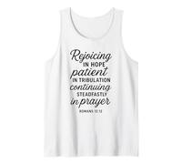 Rejoice in Hope Be Patient in Trials Faith Scripture Prayer Tank Top