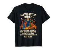 Rejoice in The Birth of a Brown Skinned Jesus Christmas T-Shirt