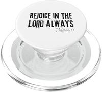 Rejoice in the Lord Always Philippians 4:4 Bible Joy PopSockets PopGrip for MagSafe