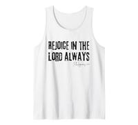 Rejoice in The Lord Always Philippians 4:4 Bible Joy Tank Top