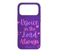 Rejoice In The Lord Always - Philippians 4:4 Christian Bible Case for iPhone 17 Pro Max