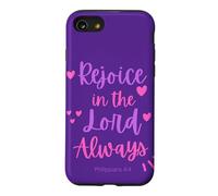 Rejoice In The Lord Always - Philippians 4:4 Christian Bible Case for iPhone SE (2020) / 7/8