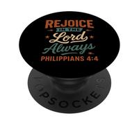 Rejoice In The Lord Always Philippians 4 4 - Christian PopSockets Adhesive PopGrip