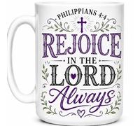 Rejoice in The Lord Always Philippians 4:4 Gift Mug