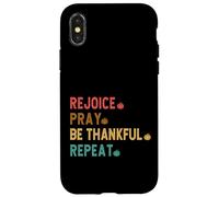 Rejoice, Pray, Be Thankful, Repeat Christian Attire Case for iPhone X/XS