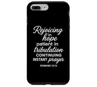 Rejoicing In Hope Romans 12:12 Bible Verse Scripture Prayer Case for iPhone 7 Plus/8 Plus