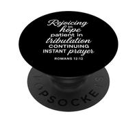 Rejoicing In Hope Romans 12:12 Bible Verse Scripture Prayer PopSockets Adhesive PopGrip
