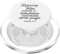 Rejoicing In Hope Romans 12:12 Bible Verse Scripture Prayer PopSockets PopGrip for MagSafe
