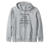 Rejoicing In Hope Romans 12:12 Bible Verse Scripture Prayer Zip Hoodie
