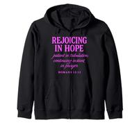 Rejoicing In Hope Romans 12:12 Bible Verse Scripture Prayer Zip Hoodie