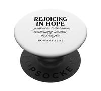 Rejoicing In Hope Romans 12:12 Christian Bible Verse Faith PopSockets Adhesive PopGrip