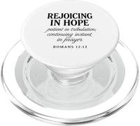 Rejoicing In Hope Romans 12:12 Christian Bible Verse Faith PopSockets PopGrip for MagSafe